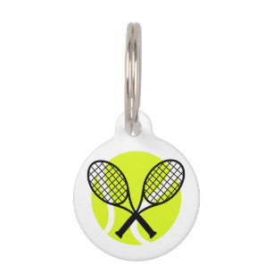 Tennis Ball and Racquets Pet Tag