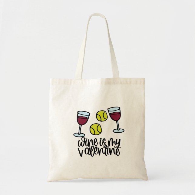 Tennis ball and Wine  Tote Bag (Front)