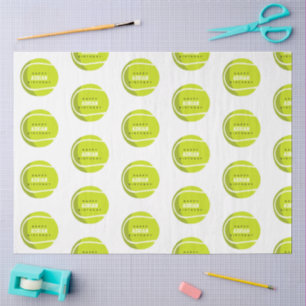 Tennis Ball Birthday Party Custom Name  Tissue Paper