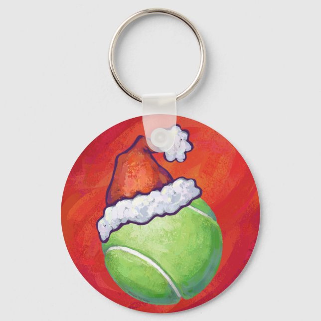 Tennis Ball Christmas Keychain (Front)