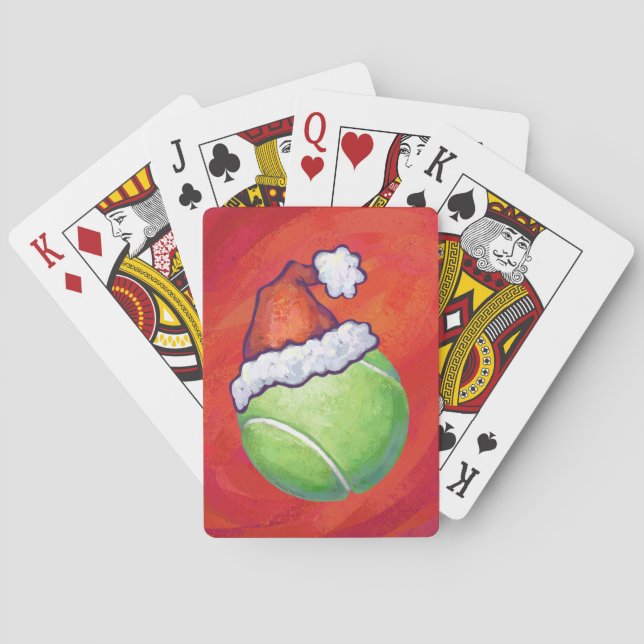 Tennis Ball Christmas Playing Cards (Back)