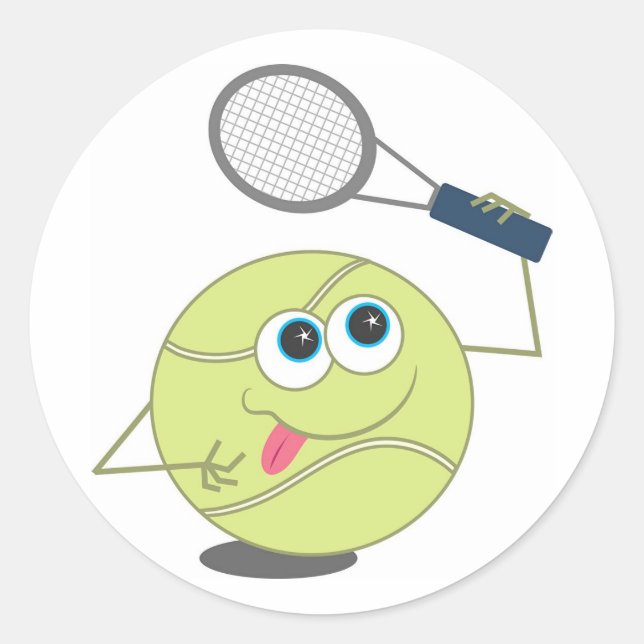 Tennis Ball Classic Round Sticker (Front)
