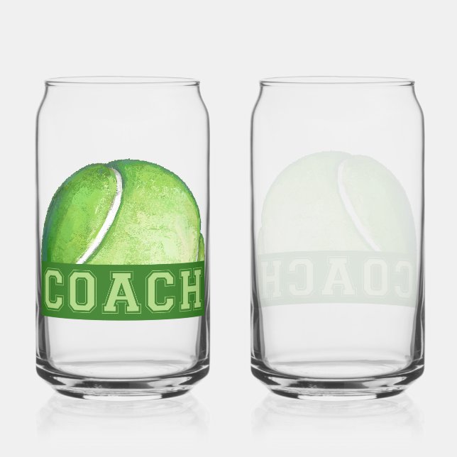 Tennis ball coach glassware can glass (Front)