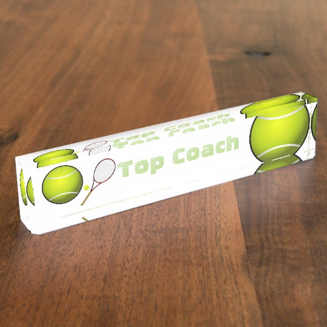 tennis ball court game team player tournament nameplate (Side)