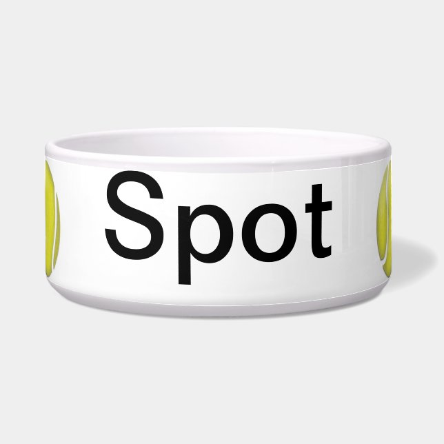 Tennis Ball Customized Pet Bowls (Front)