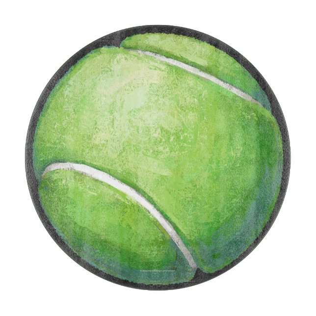 Tennis Ball Cutting Board (Front)