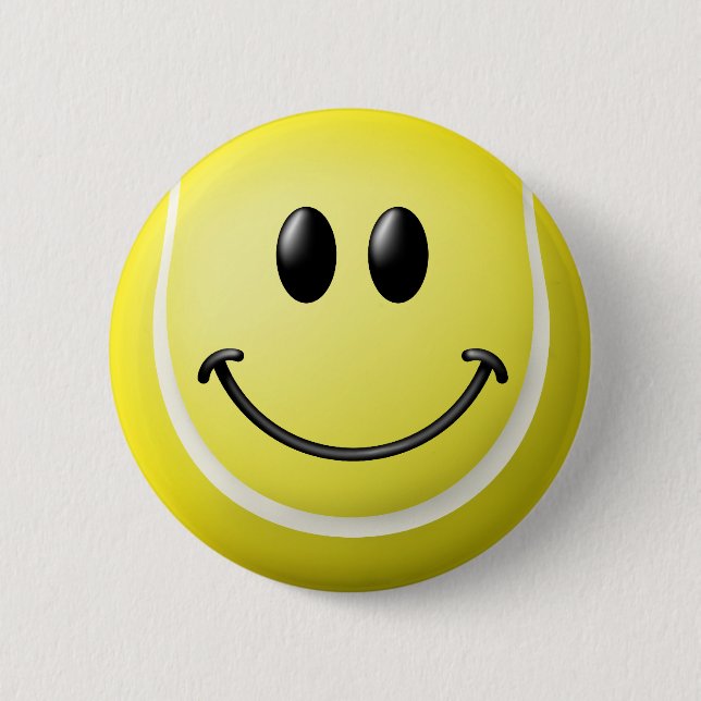 Tennis Ball Face 2 Inch Round Button (Front)