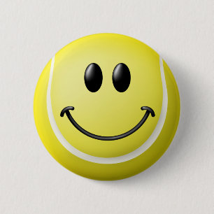 Tennis Ball Face 2 Inch Round Button