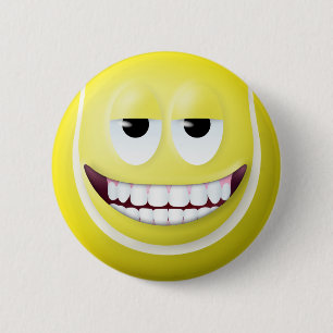 Tennis Ball Face 2 Inch Round Button