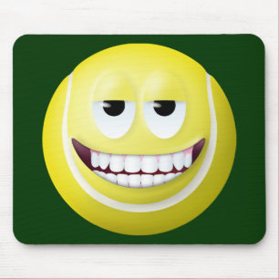 Tennis Ball Face 2 Mouse Pad