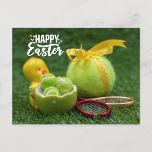 Tennis ball for Easter Holiday in egg shell Postcard