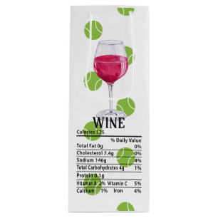 Tennis ball for wine lovers with nutrition gift bag