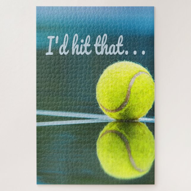 Tennis ball I'd Hit That Funny Gift Jigsaw Puzzle (Vertical)