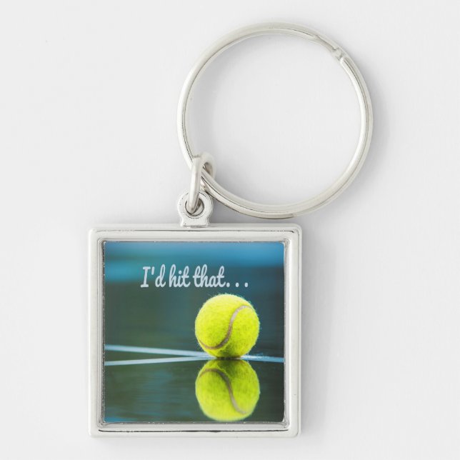 Tennis ball I'd Hit That Funny Gift Keychain (Front)