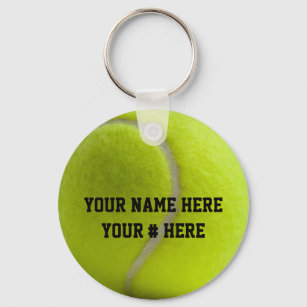Tennis Ball Keychain Personalize YOUR NAME ID Tag