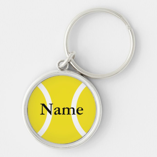 Tennis ball keychain with personalized name (Front)
