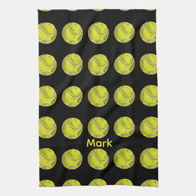 Tennis ball  kitchen towel (Vertical)
