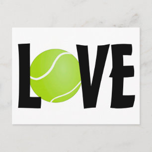 Tennis Ball LOVE Postcard