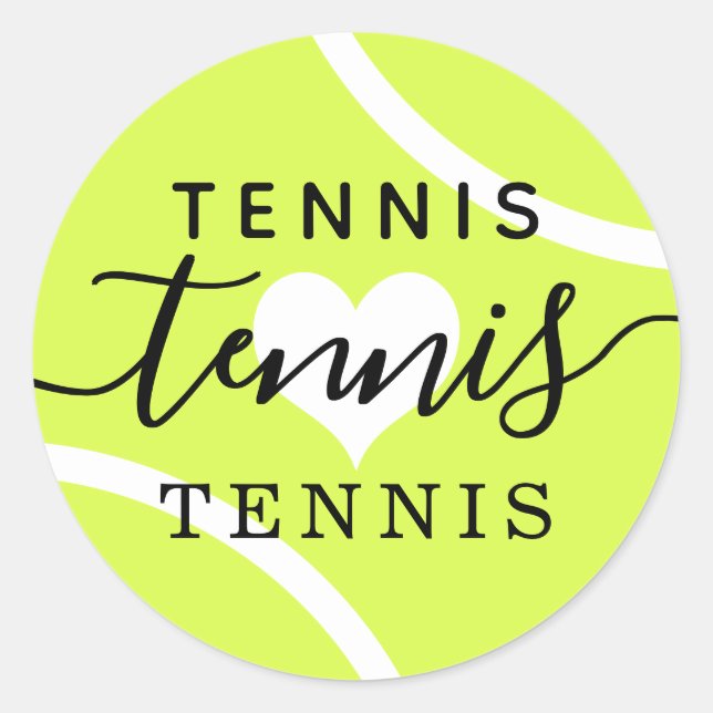 Tennis Ball Love Stickers Répétants (Devant)