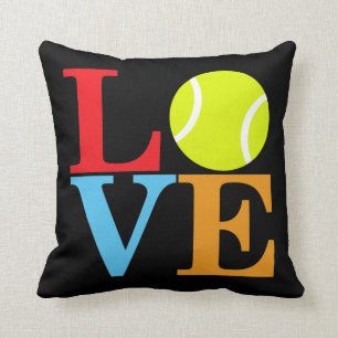 Tennis Ball LOVE Throw Pillow
