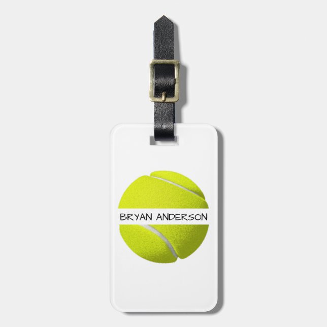 Tennis Ball Luggage Tag (Front Vertical)