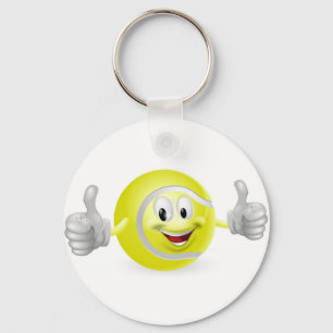 Tennis Ball Mascot Keychain