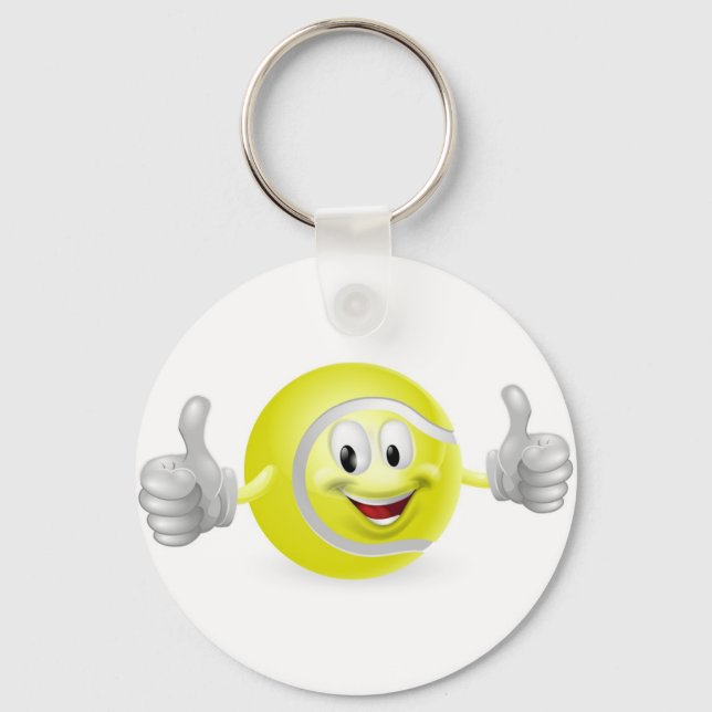 Tennis Ball Mascot Keychain (Front)