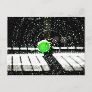 Tennis Ball Net Water Spiral Art Postcard