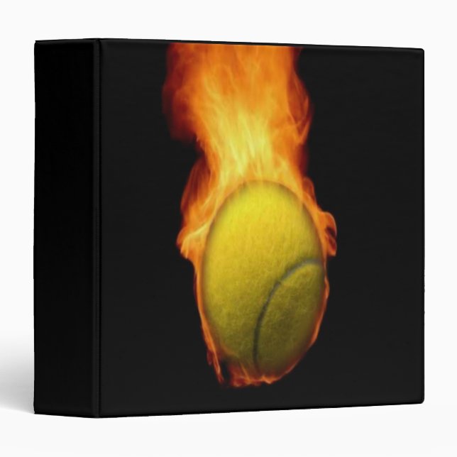 Tennis Ball On Fire Avery Binder (Front/Spine)