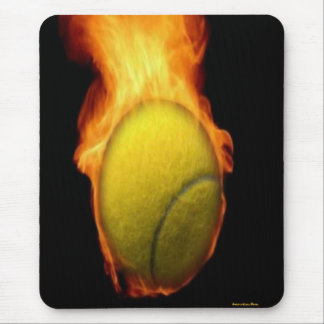 Tennis Ball On Fire Mousepad