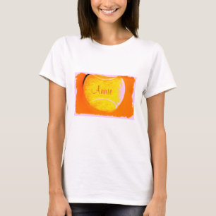 Tennis Ball Orange Jaune Rose 4Annie T-Shirt