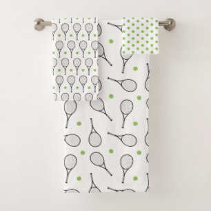 Tennis Ball Pattern Bath Towel Set