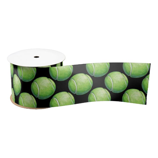 Tennis Ball Patterns Satin Ribbon (Spool)