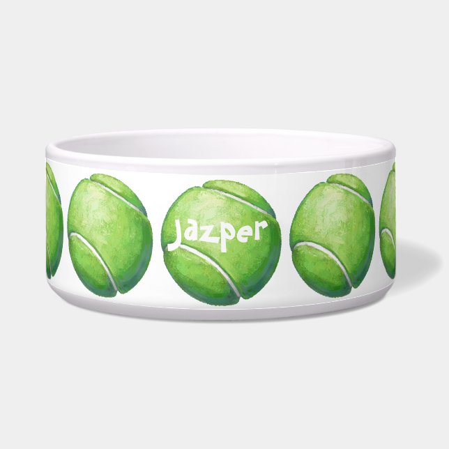 Tennis Ball Personal Pet Bowl (Front)