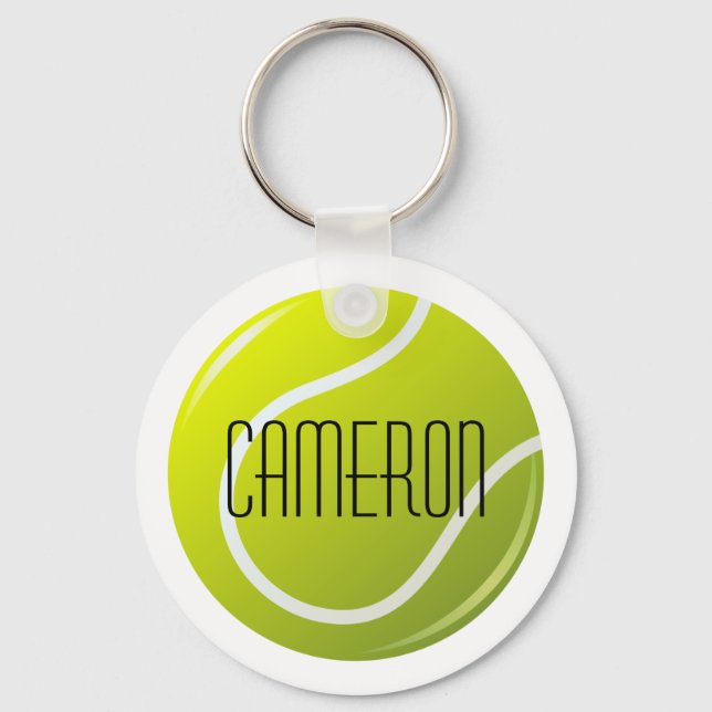 Tennis ball personalized name keychain (Front)