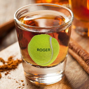 Tennis Ball Personalized Shot Glass