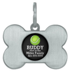 Tennis Ball Pet ID Tag