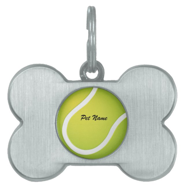 Tennis Ball Pet Name Template Pet Tag (Front)