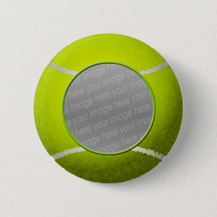 Tennis ball photo 2 inch round button