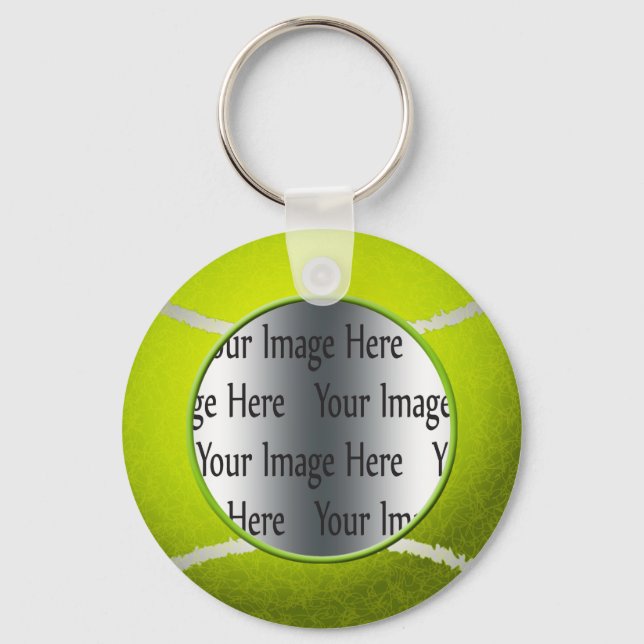 tennis ball photo keychain (Front)