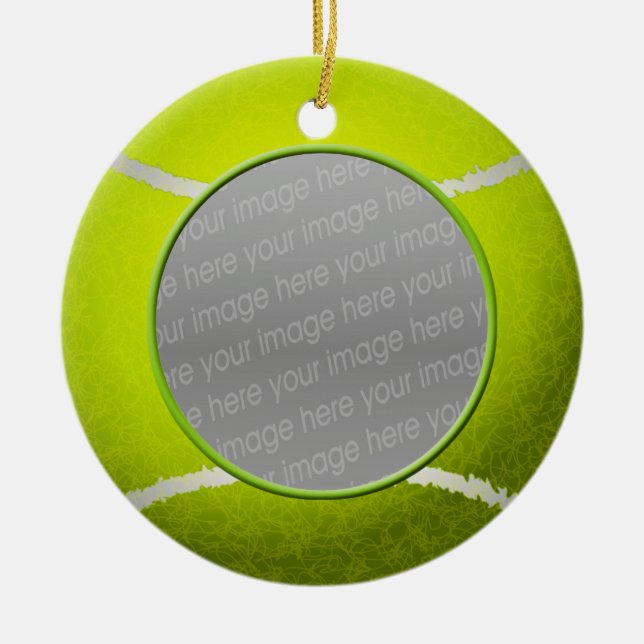 Tennis ball photo ornament (Front)