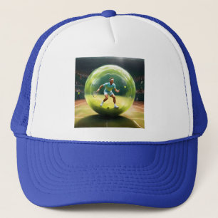 Tennis Ball Player On Court, Trucker Hat