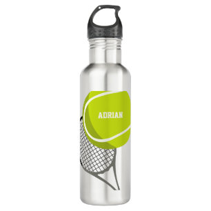 Tennis Ball & Racket Racquet Personalized 710 Ml Water Bottle