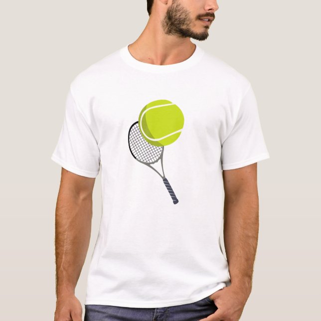 Tennis Ball & Racket Racquet  T-Shirt (Front)