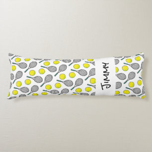 TENNIS Ball Racquet NAME Sports Teens Fun Body Pillow