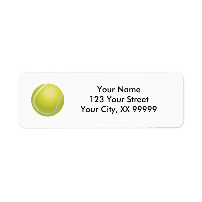 Tennis Ball Return Address Labels (Front)