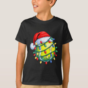 Tennis Ball Santa Hat Men Women Christmas Tennis X T-Shirt