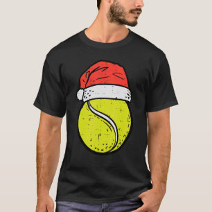 Tennis Ball Santa Hat Sports Christmas Xmas Men Wo T-Shirt