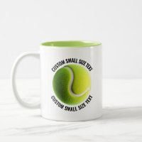 Tennis Ball & Small Text LIME GREEN 11oz Custom