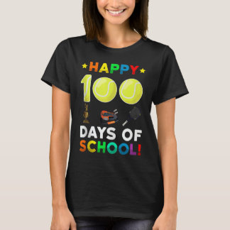 Tennis Ball Sport I Kicked 100 Days of School Teac T-Shirt
